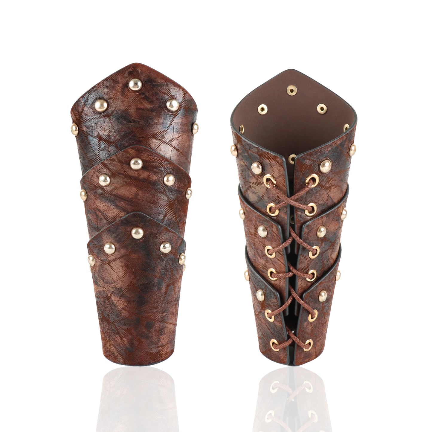 UYEE Medieval Viking Warrior Leather Bracer Steampunk Fur Elf LARP