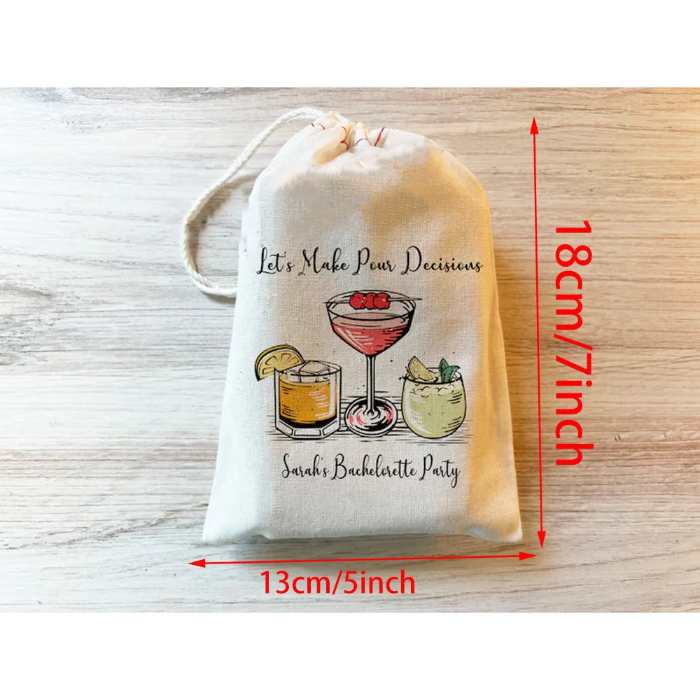 Let's Make Pour Decisions Bachelorette Hangover Recovery Bags