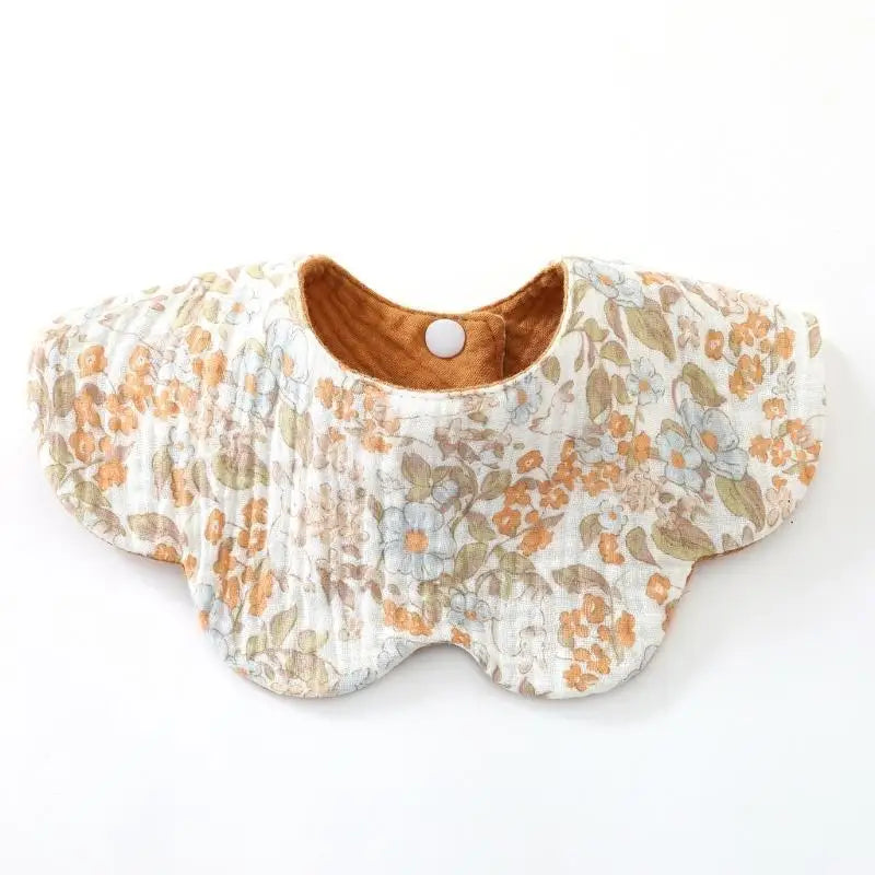 6-Layer Cotton Baby Drool Bib – Soft Burp Cloth for Newborns
