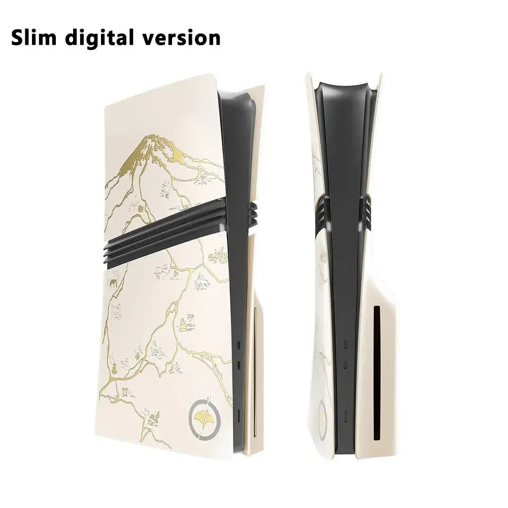 New Faceplates for PS5 Slim Disc Edition For PS5 Pro Console Protective Cover Hard Plastic Replacement Shell Yotei Accessories Peaceful Pleasures Health and Wellness Slim digtial