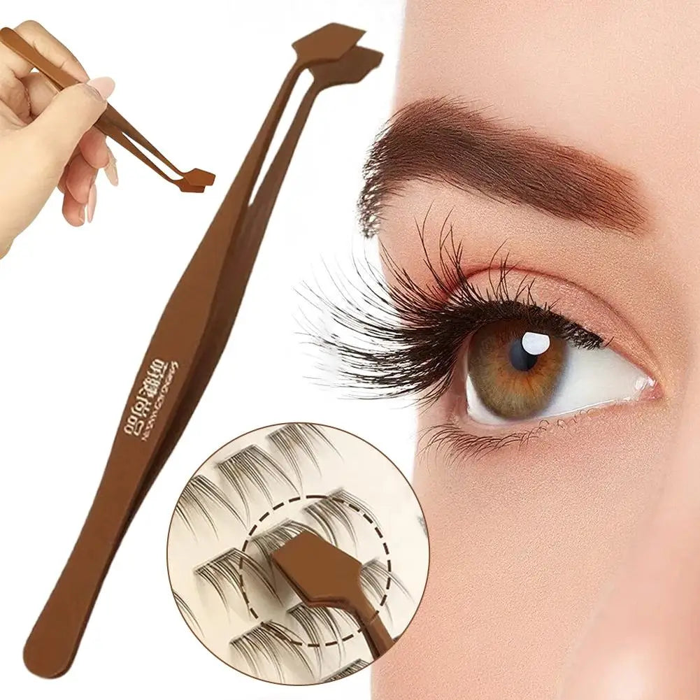 Anti-Stick False Eyelash Tweezers | 45° Applicator Tool Eyelash Applicator Tool Peaceful Pleasures Health and Wellness