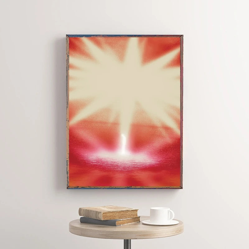 Abstract Hazy Beauty Canvas Poster | Vintage Wall Art Print Canvas Wall Art Peaceful Pleasures Health and Wellness