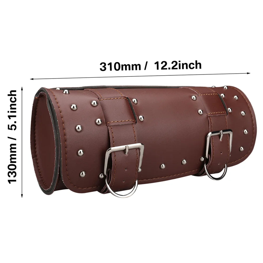 6 Style Motorcycle Tool Bag Waterproof PU Leather Universal Saddlebag Front Fork Handlebar Bags Luggage Storage Pouch For Harley Peaceful Pleasures Health and Wellness coffee