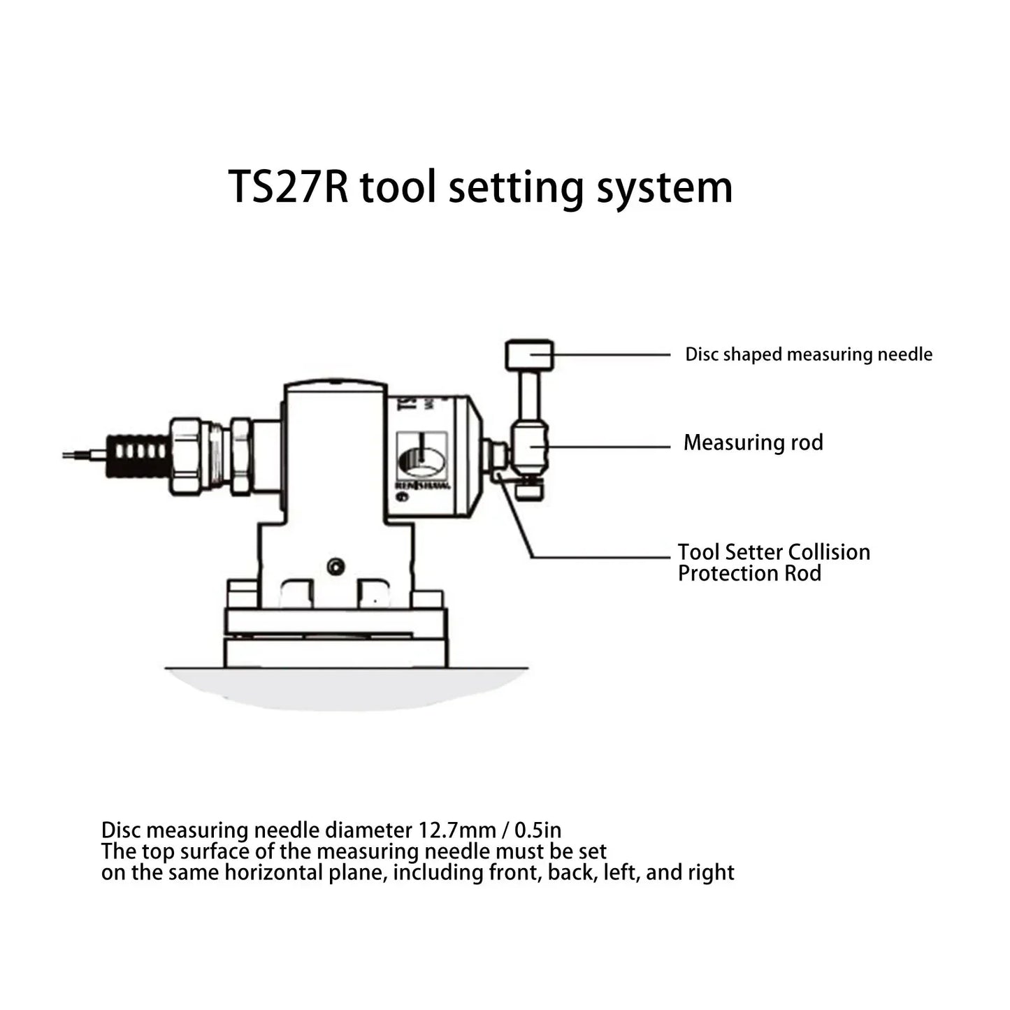 M4 Tool Setting Gauge Accessories Setter Collision Rod Part Alloy