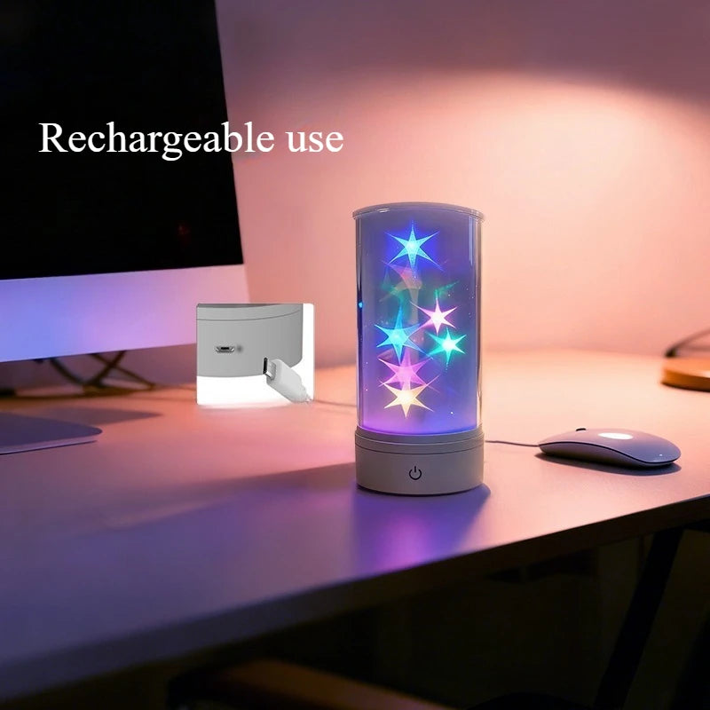 Star Night Light USB Rechargeable Kids Bedroom Desk Lamp