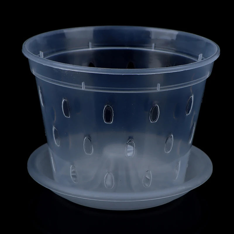 Household Orchid Special Flower Pot Garden Plant Drainage Pots With Hole Transparent Orchid Basket Plastic Breathable Flower Pot Peaceful Pleasures Health and Wellness