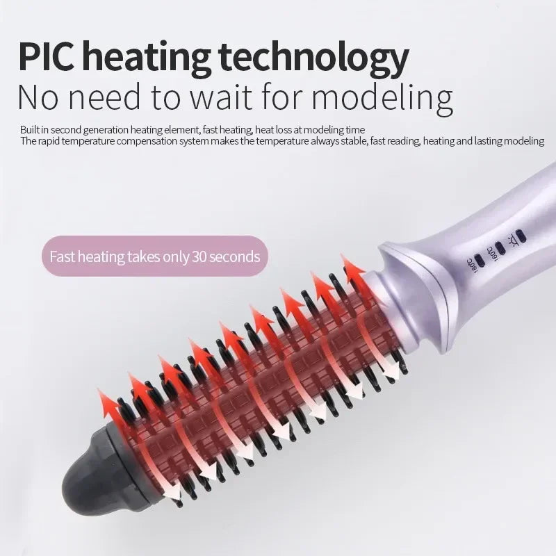 2-in-1 Mini Hair Straightener & Curler Brush | Travel Styler