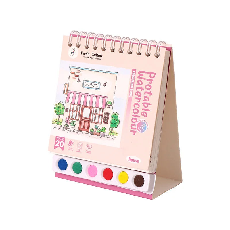 Bview Art Creative Kids Spiral Gouache Painting Paints DIY Coloring