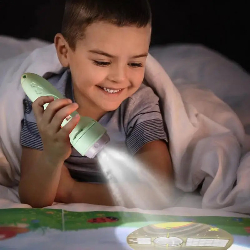 Kids Flashlight Projector 120 Patterns Projector Toys for Kids Preschool Learning Cartoon Torch Light Projection Flashlight Peaceful Pleasures Health and Wellness