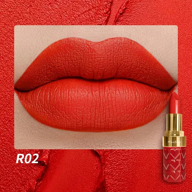 Nude Matte Lipsticks 4 Colors Waterproof Long Lasting Lip Stick Not Fading Sexy Nude Red Pink Velvet Lipsticks Makeup Cosmetic Peaceful Pleasures Health and Wellness