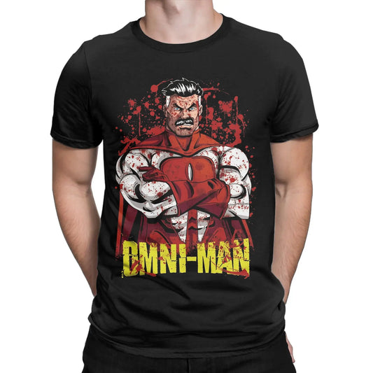 Oversized T-Shirt Summer Invincible Hip Hop T Shirts Omni Ma 100% Cotton Tshirt for Man Y2K Funny Design Short Sleeve Clothes Peaceful Pleasures Health and Wellness black L