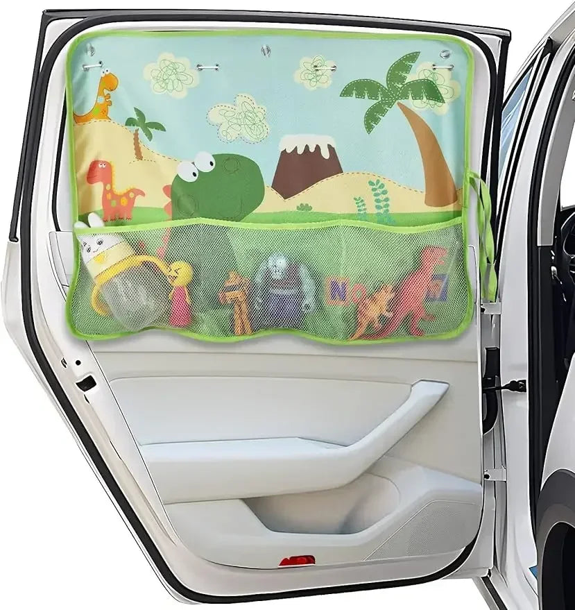 Dinosaur Car Window Sun Shade Curtain | SUV & Car Side Shades