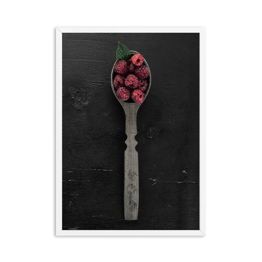 Pomegranate Blueberry Canvas Wall Art | Kitchen Food Poster