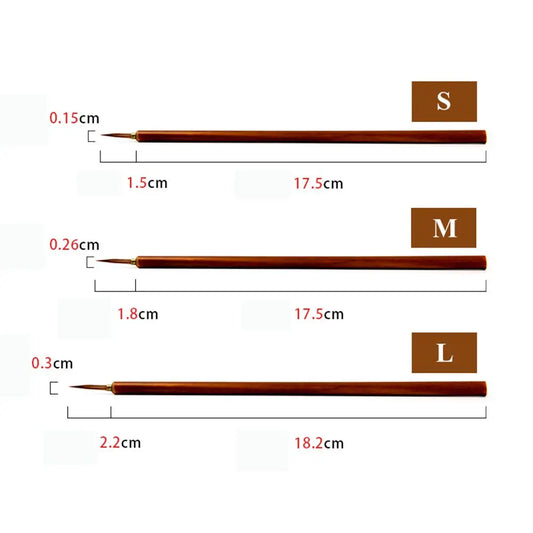 Calligraphy Brush Pen Set – 3 Pcs Weasel Hair Hook Line Pens Calligraphy Brush Set Oasis Select