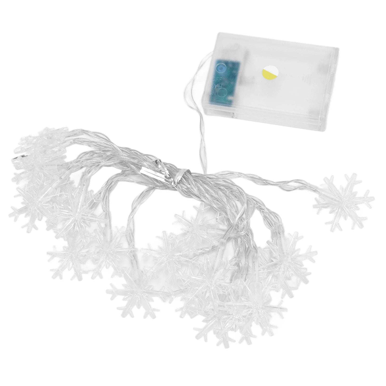 LED Snowflake Light String Beautiful Christmas String Battery Operated Great Gift Romantic for Party for Holiday for Christmas Peaceful Pleasures Health and Wellness