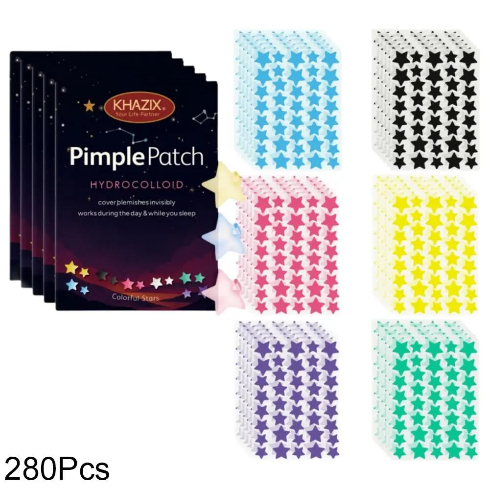 Colorful Star Pimple Patches – 240/280 Pcs Hydrocolloid Peaceful Pleasures Health and Wellness B-280pcs