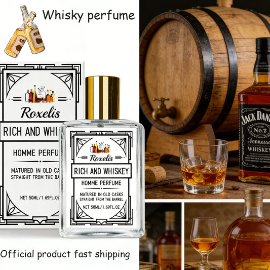 Roxelis 50ml Whisky Men's Cologne | Woody Vanilla EDC Perfume Men's Cologne Peaceful Pleasures Health and Wellness