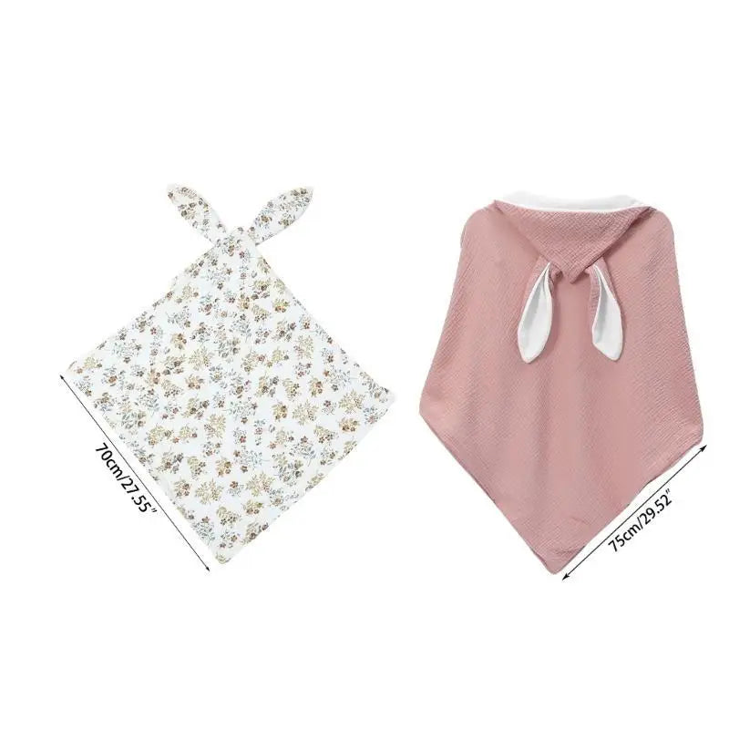 Hooded Baby Bath Towel Wrap | Soft Cotton Rabbit Ears Blanket