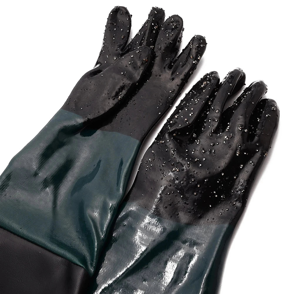 Sandblasting Gloves 23 6 Work Sandblaster Sand Blast Cabinet PVC