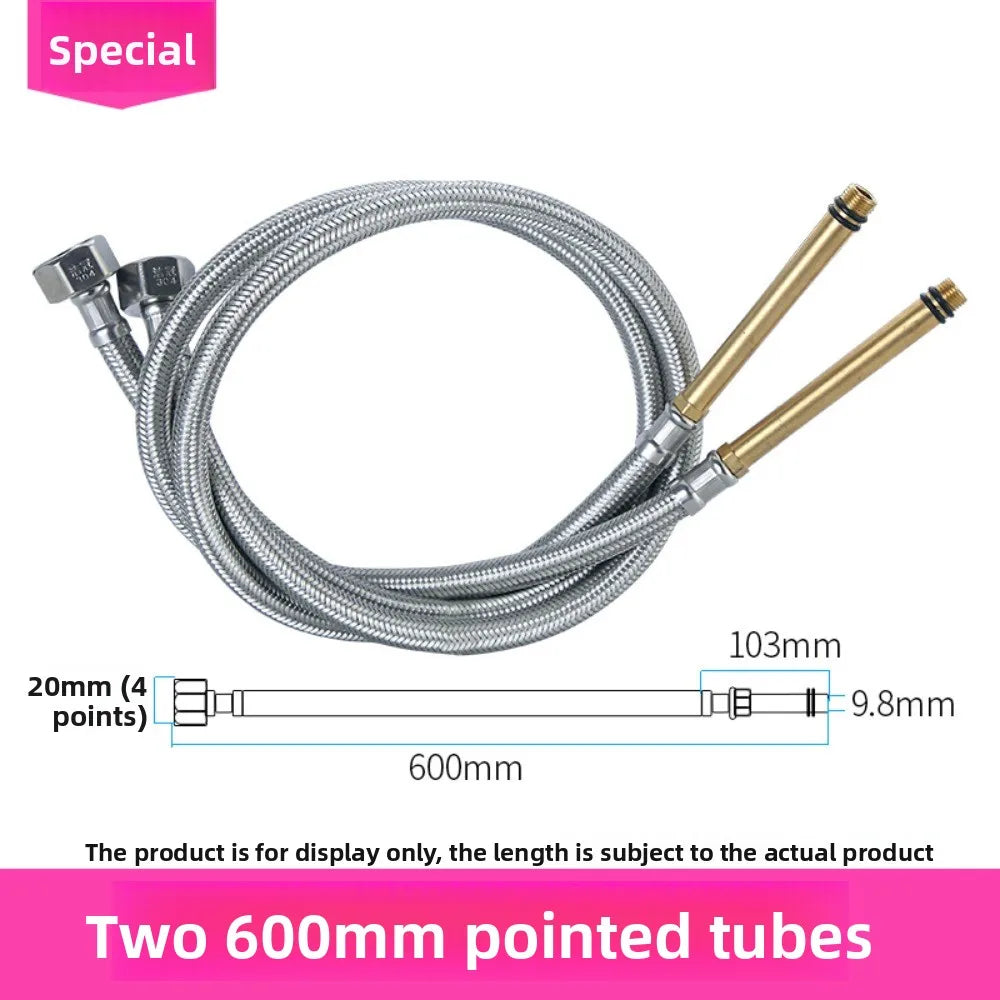 2-Pack 1/2" Stainless Steel Braided Faucet Hose | Kitchen & Bath