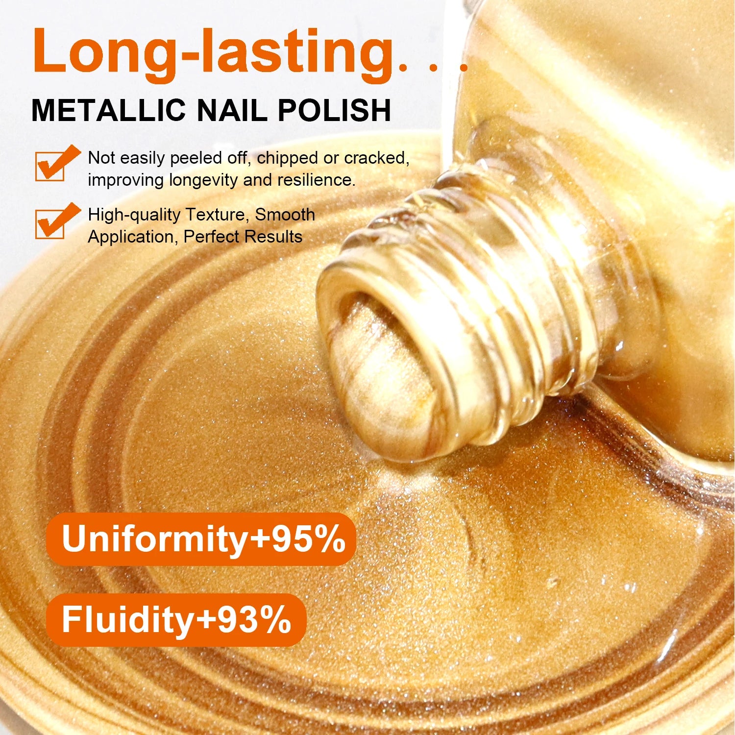 TWOING 8ml 9 Colors Metallic Mirror Nail Polish Set, Quick-Dry Chrome Nail Polish, Long-Lasting High Shine for DIY Manicure Peaceful Pleasures Health and Wellness