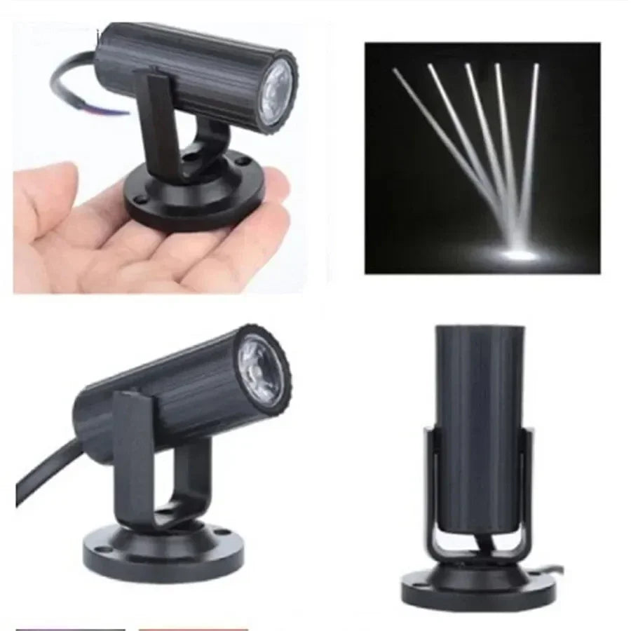 85-265V Mini RGB Spotlight LED Stage Lighting Effect Lightweight for Party Wedding Mirror Ball Club Dj Disco Bar KTV Events Peaceful Pleasures Health and Wellness