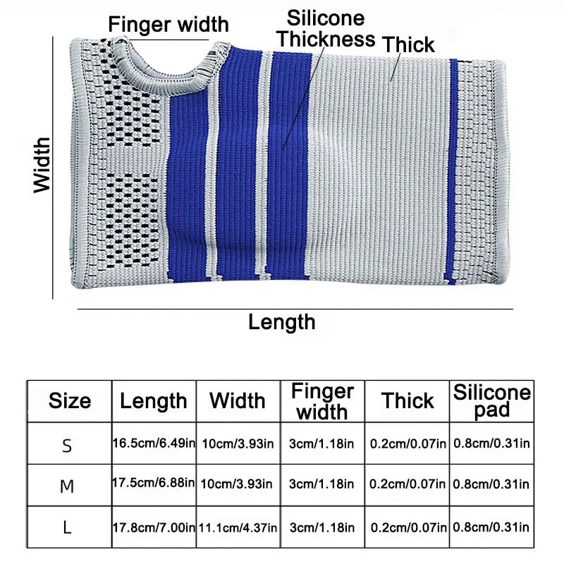 1 Piece Adjustable Hand Guard Flexible Wrist Support Sleeve Anti Collision Silicone Pad,Hand Protection Palm Peaceful Pleasures Health and Wellness