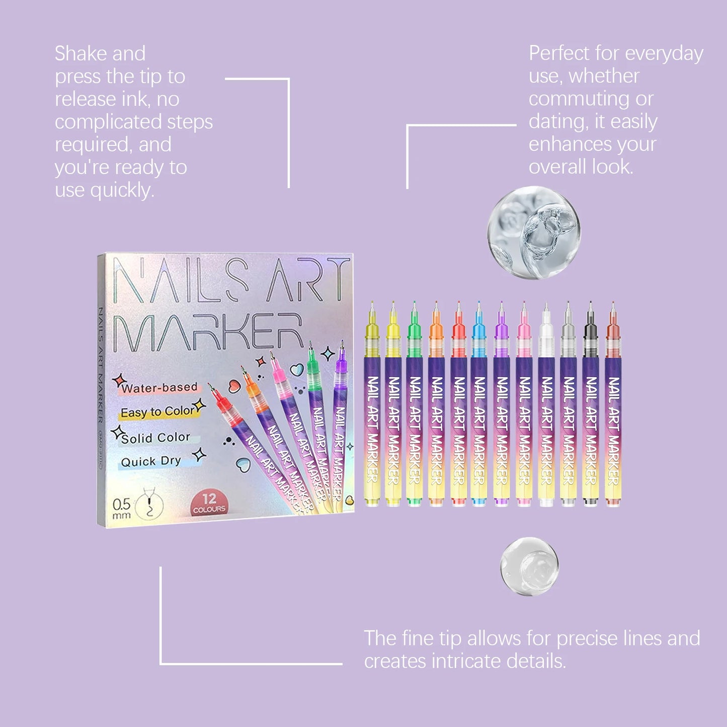 Glitter Art Rhinestone Colorful Popular DIY Nail Decorations Home DIY Nail Art Create Nails Jewelry Diamond Rhinestones 12 Grids Peaceful Pleasures Health and Wellness
