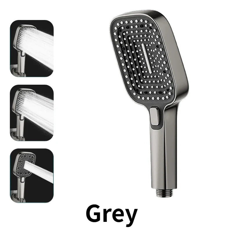 3-Mode High Pressure Handheld Shower Head – Rainfall & Water Saving