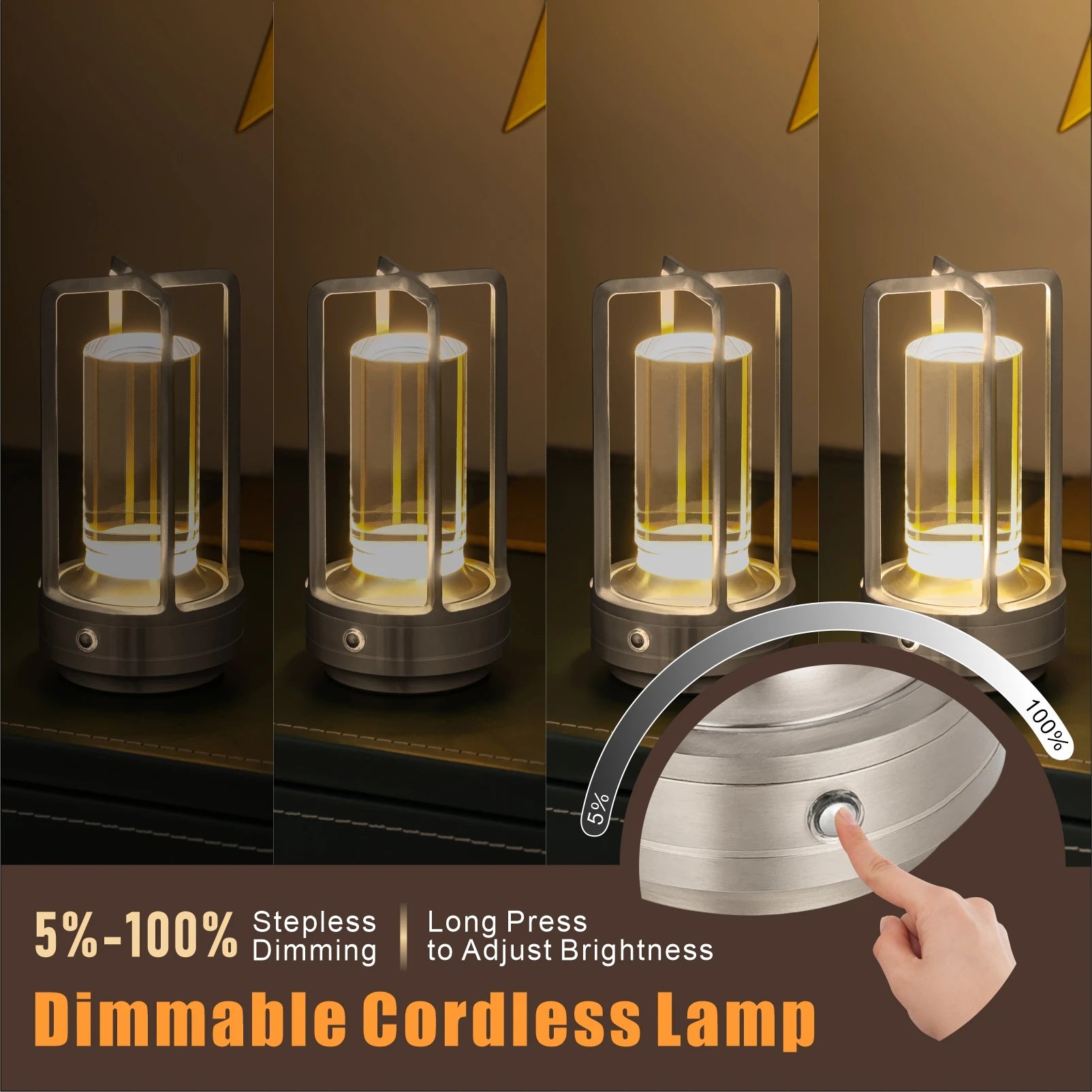 GGbingo Cordless Led Table Lamp Desk Lamps Outdoor Camping Atmosphere Light Restaurant Creative Beside Night Lights Peaceful Pleasures Health and Wellness
