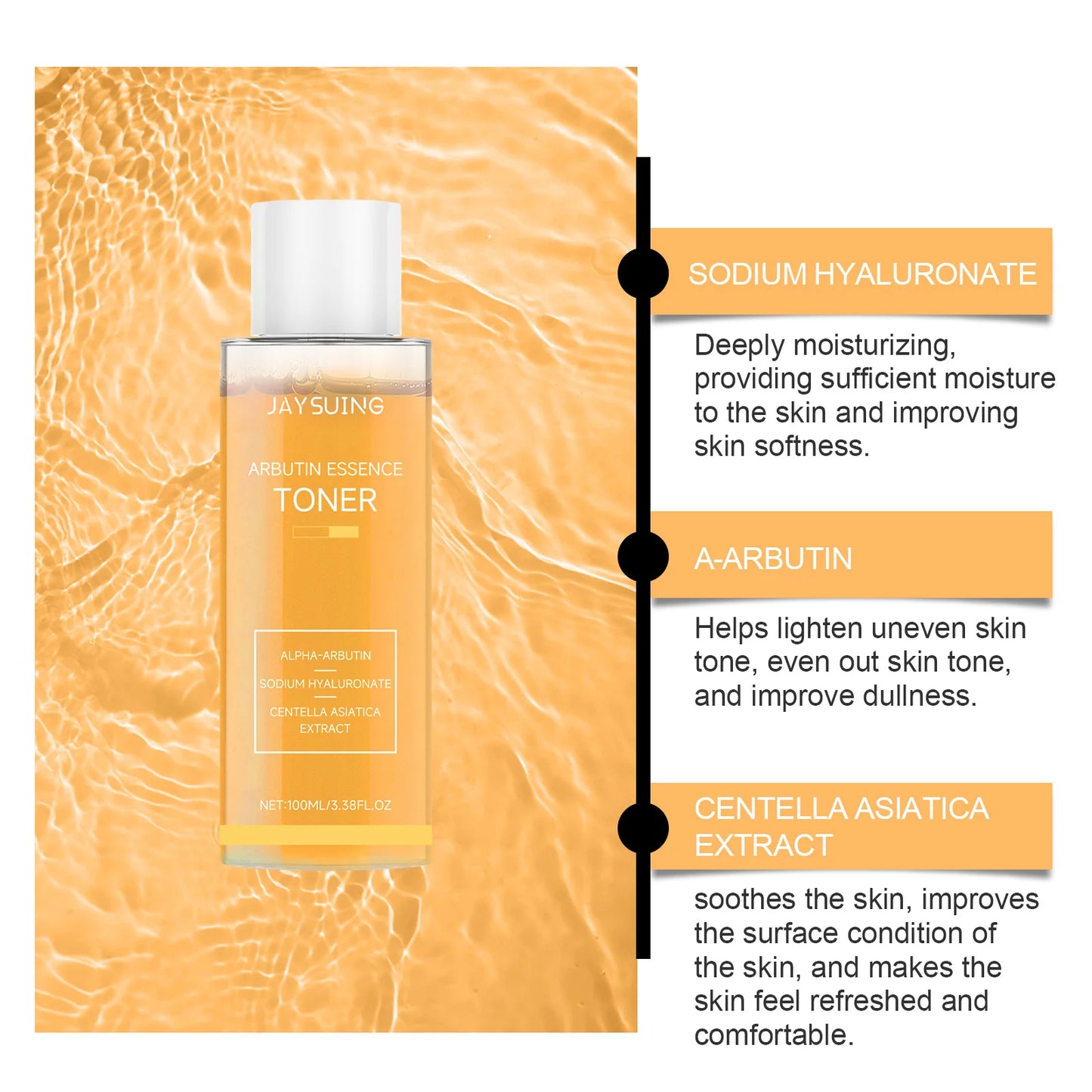 Jaysuing Arbutin Brightening Toner | Hyaluronic Acid & Centella
