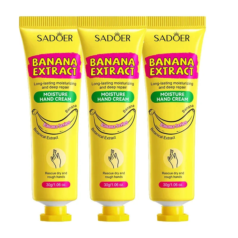 Sadoer Banana Hand Cream – Moisturizing & Brightening Set