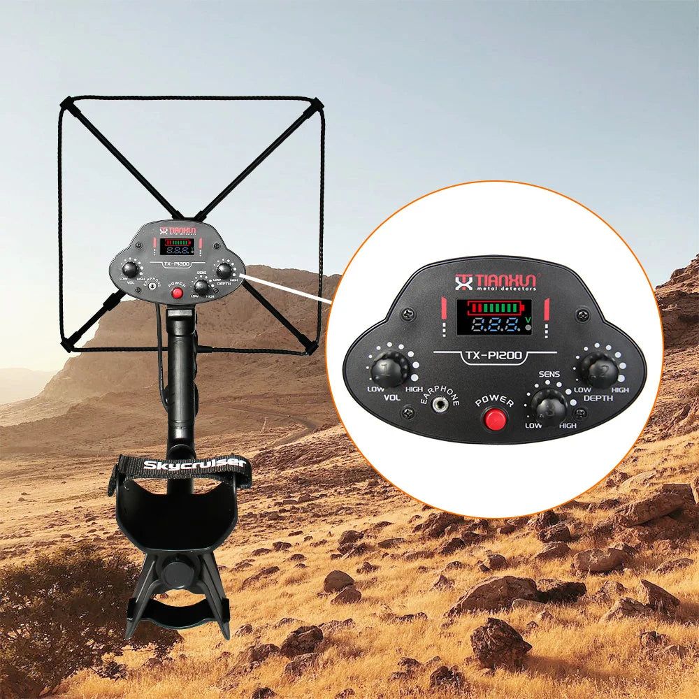 Professional adjustable height metal detector.Detection depth up to 2.8M, adjustable sensitivity, high precision,Rechargeable Peaceful Pleasures Health and Wellness
