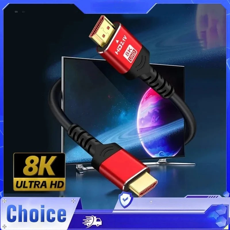 HD 2.1 8K@60Hz Cable 48Gbps High Speed Nylon Braided eARC Dolby Atmos HDR Video Cord for PS5 Xbox Xiaomi TV Box Monitor Peaceful Pleasures Health and Wellness
