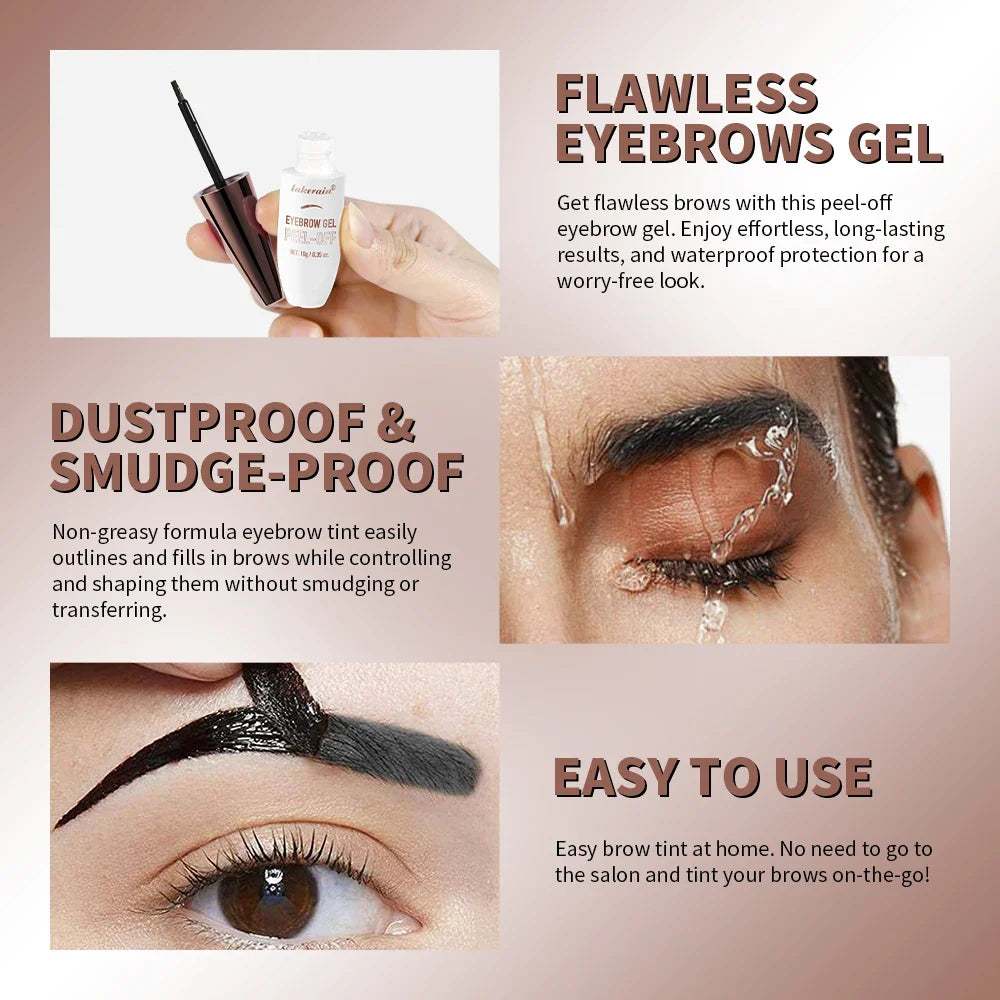 Lakerain Peel-Off Eyebrow Tint Gel – Waterproof Brow Color