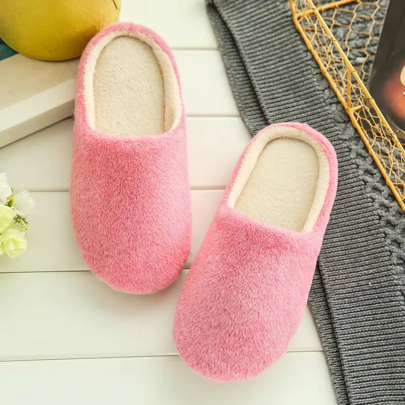 Women's Plush Anti-Slip Indoor Slippers | Warm Winter House Shoes