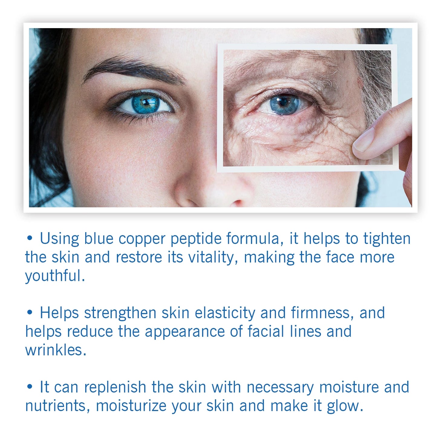 Blue Copper Peptide Firming Face Serum | Anti-Aging Essence