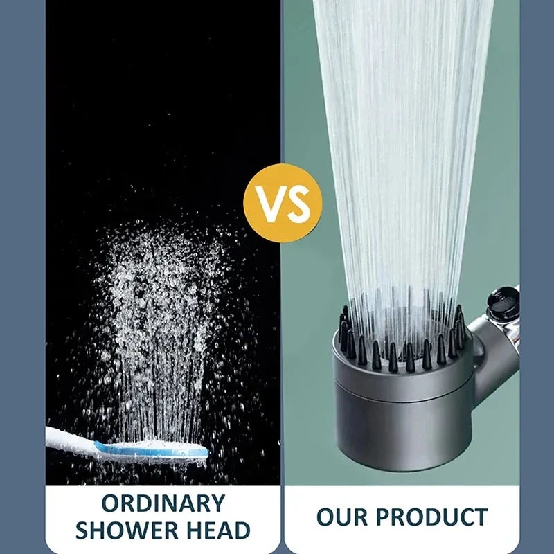 3-Mode High Pressure Handheld Shower Head with Built-In Filter