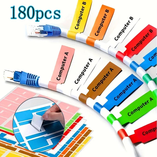 Self-adhesive Cable Labels Colorful Waterproof Wire Marking Ties Peaceful Pleasures Health and Wellness