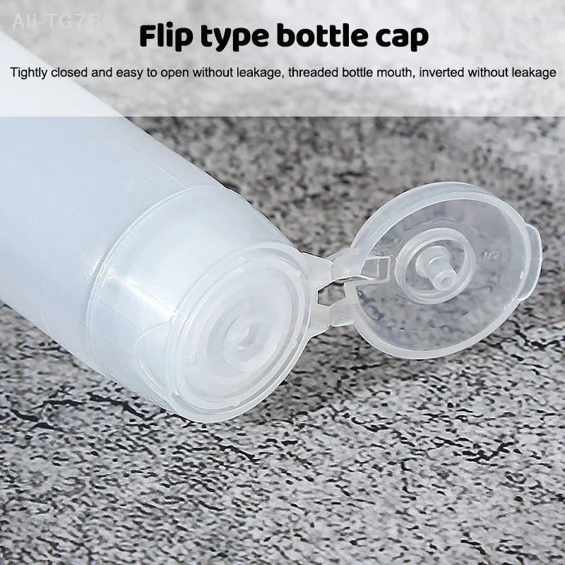 10-Pack Refillable Squeeze Tubes 30/50ml Travel Cosmetic Containers