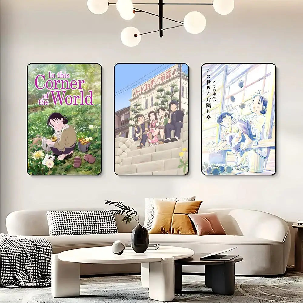 In This Corner of the World Poster – HD Waterproof Wall Art Movie Wall Poster Peaceful Pleasures Health and Wellness
