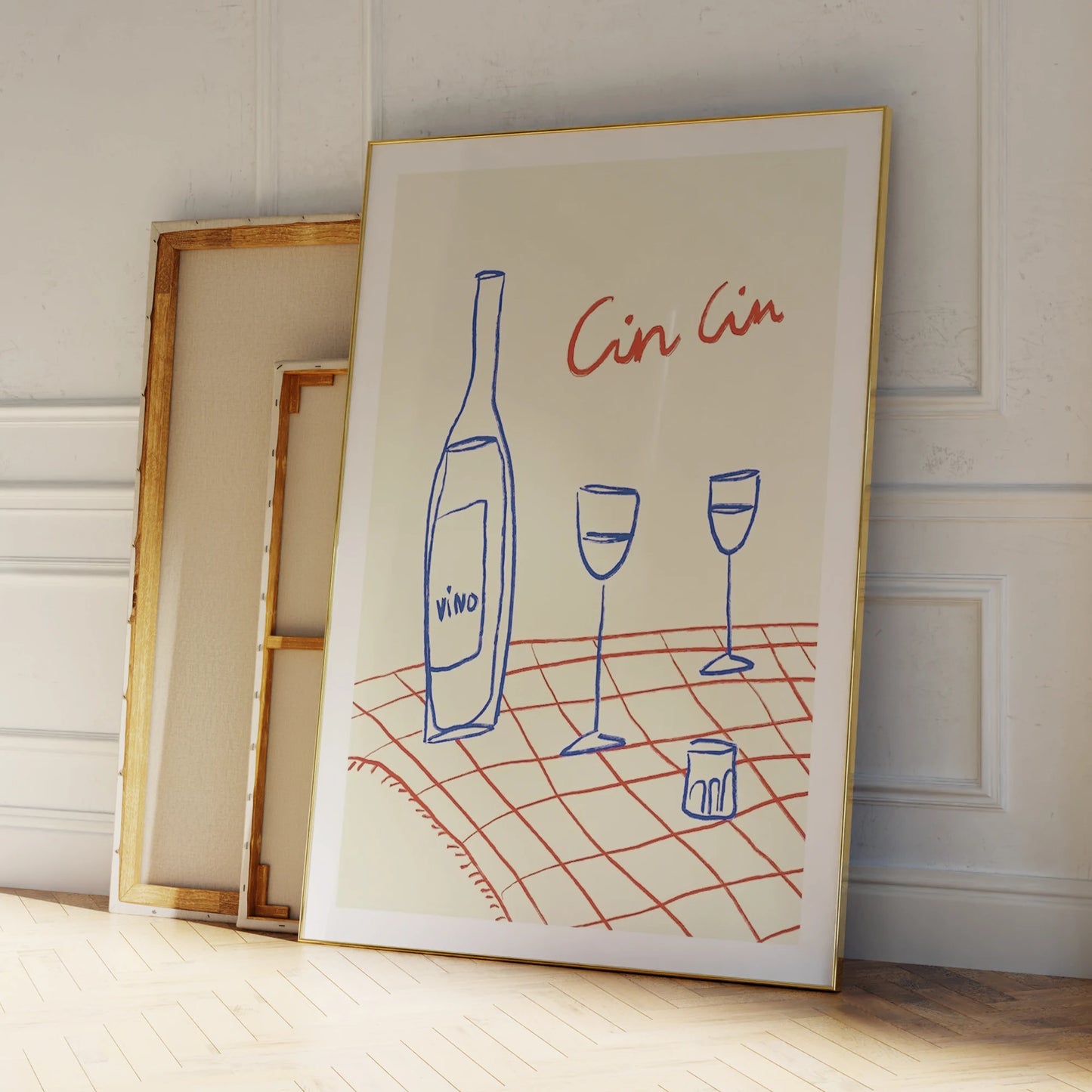 Wine Canvas Wall Art Print | Kitchen & Living Room Decor