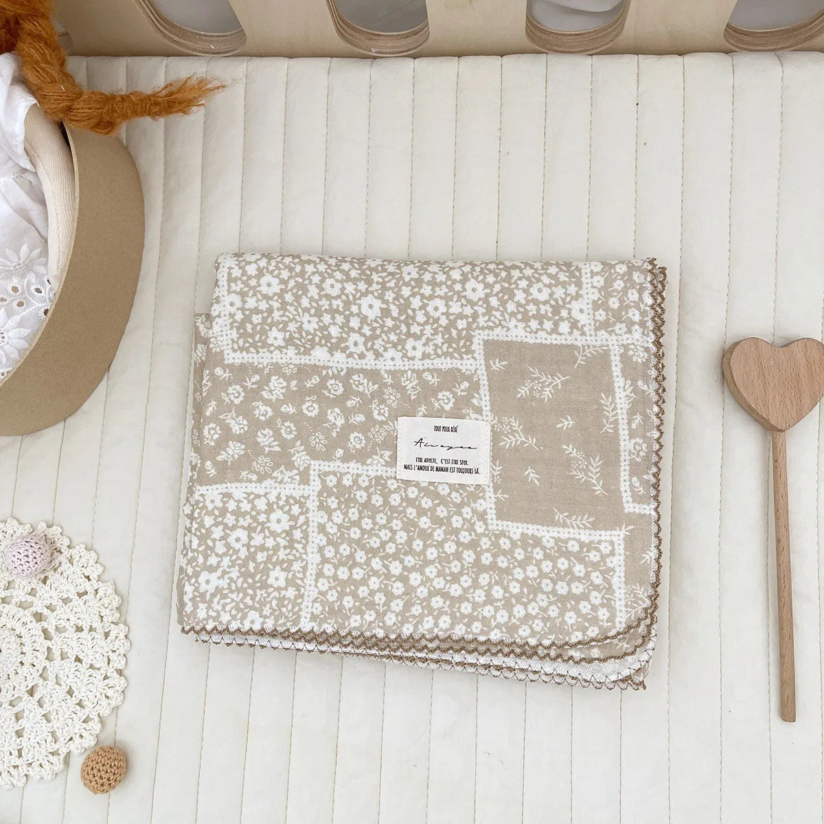Baby Muslin Swaddle Blanket | 2-Layer Cotton & Bamboo Gauze