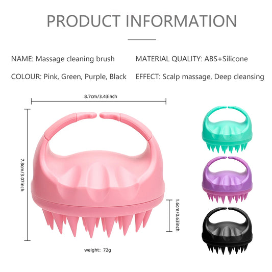 Silicone Scalp Massager Deep Cleansing Shampoo Brush For Itchy Scalp, Professional Hair Care Essential Oil Shampoo Comb Tool Peaceful Pleasures Health and Wellness