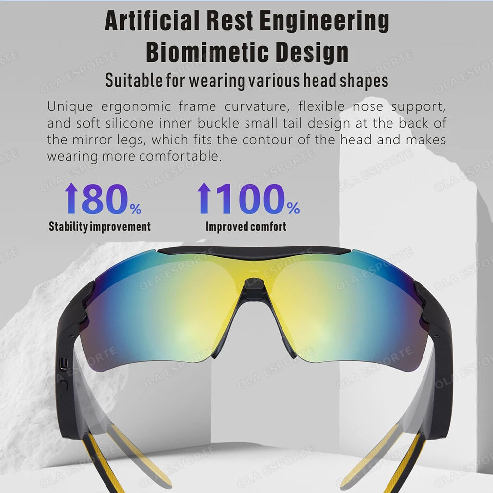 Newest Audio Outdoor Smart Glasses Wireless Bluetooth Call Music Cycling Sports Headphone UV Protection Sunglasses for Men Women Peaceful Pleasures Health and Wellness