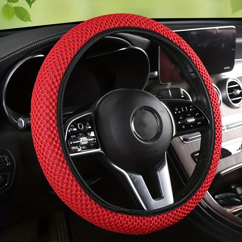 Universal Ice Silk Steering Wheel Cover – Breathable Non-Slip