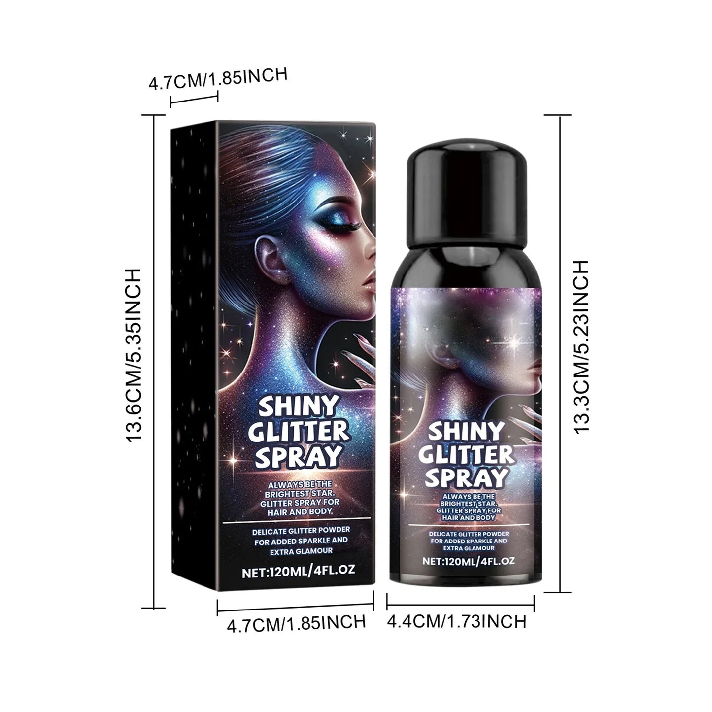 Disaar Glitter Spray for Hair & Body – Washable Shimmer