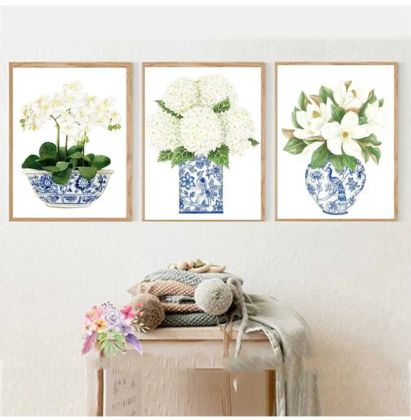 Elegant Flower Canvas Wall Art Print | Unframed Home Decor
