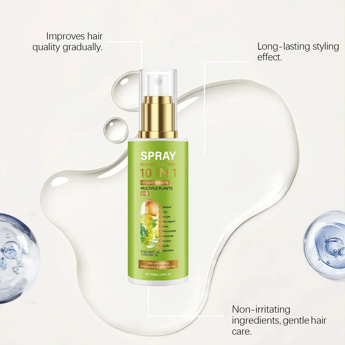 Volumizing Anti-Frizz Hair Spray – Smooth, Shiny & Moisturizing