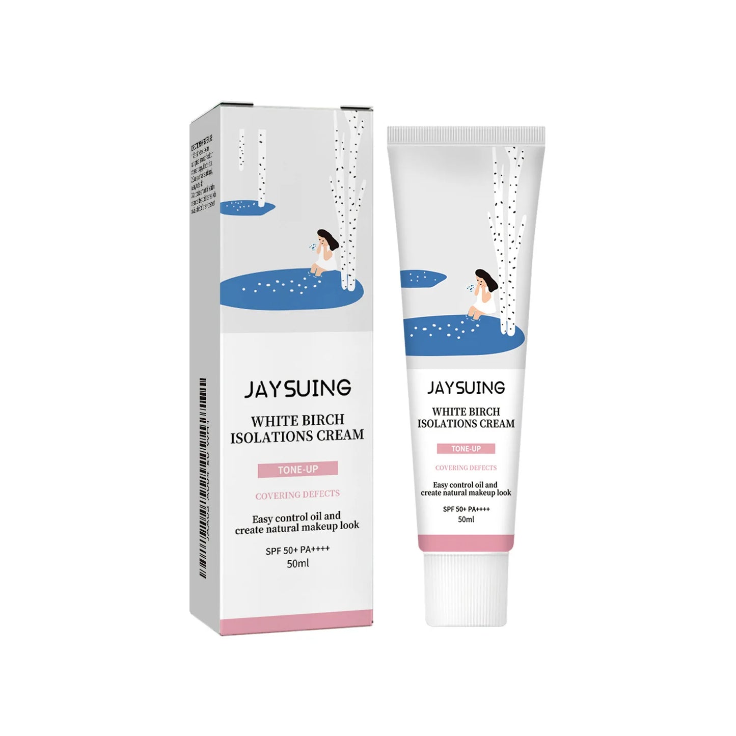 Sunscreen Spf 50+ Pa+++ Uv Protection Isolation Sunblock Refreshing Brightening Hydrating Waterproof Makeup Whit-ening Sun Cream Peaceful Pleasures Health and Wellness 50ml 50 ML